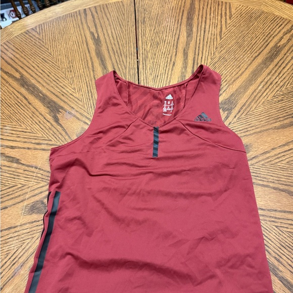 adidas Tops - Adidas Burgundy Top with Black Accents